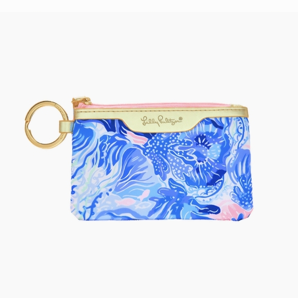 Lilly Pulitzer Blue and Pink ID Case - Picture 2 of 2